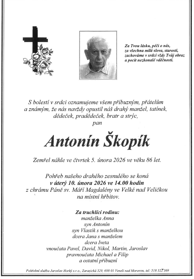 Smuteční oznámení