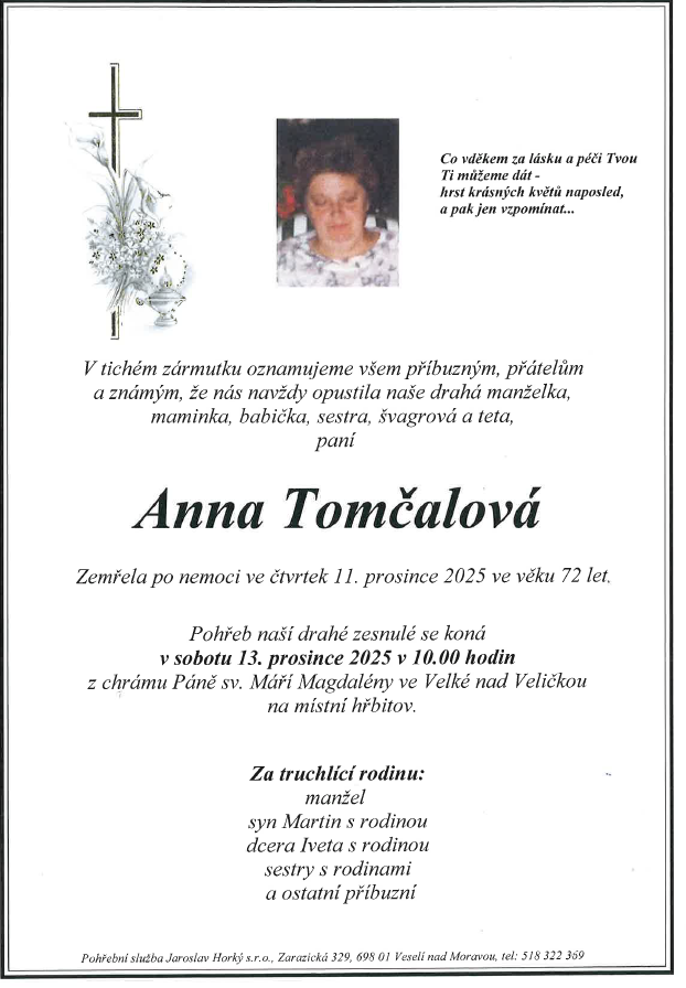 Smuteční oznámení