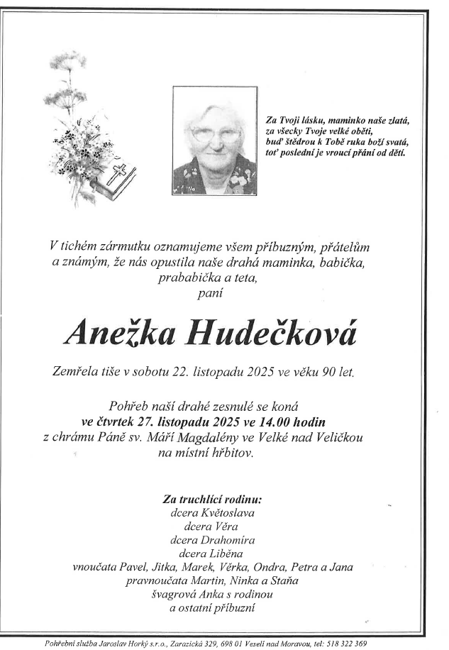 Smuteční oznámení