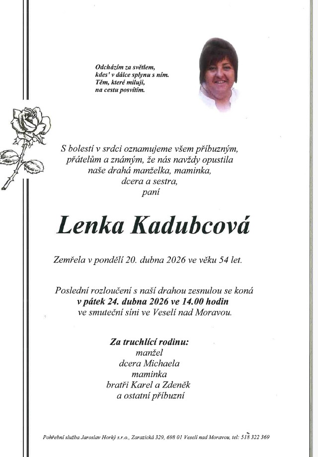 Smuteční oznámení