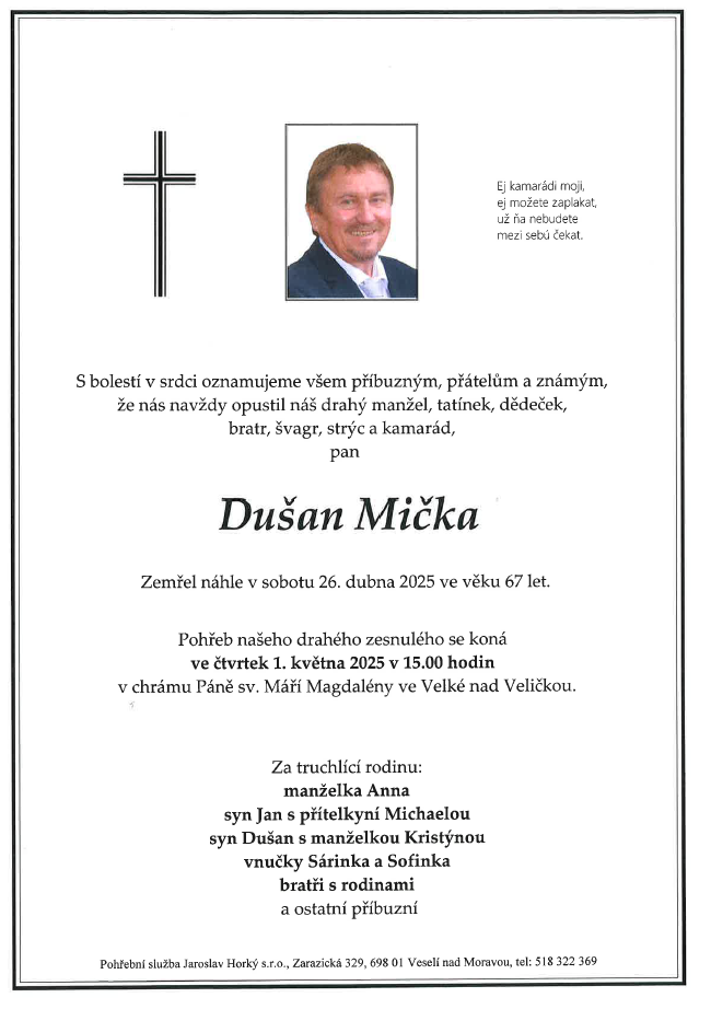 Smuteční oznámení