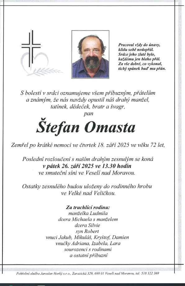 Smuteční oznámení