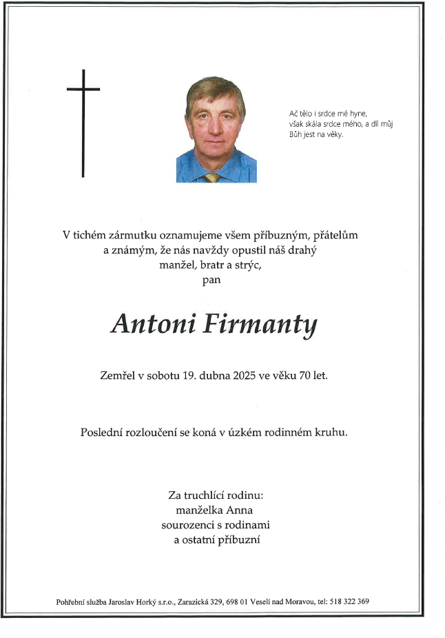Smuteční zpráva